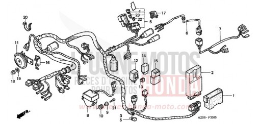 FAISCEAU DES FILS GL1500C2 de 2002